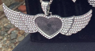 Blank angel wings charm