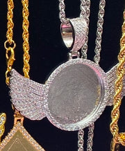 Blank angel wings charm