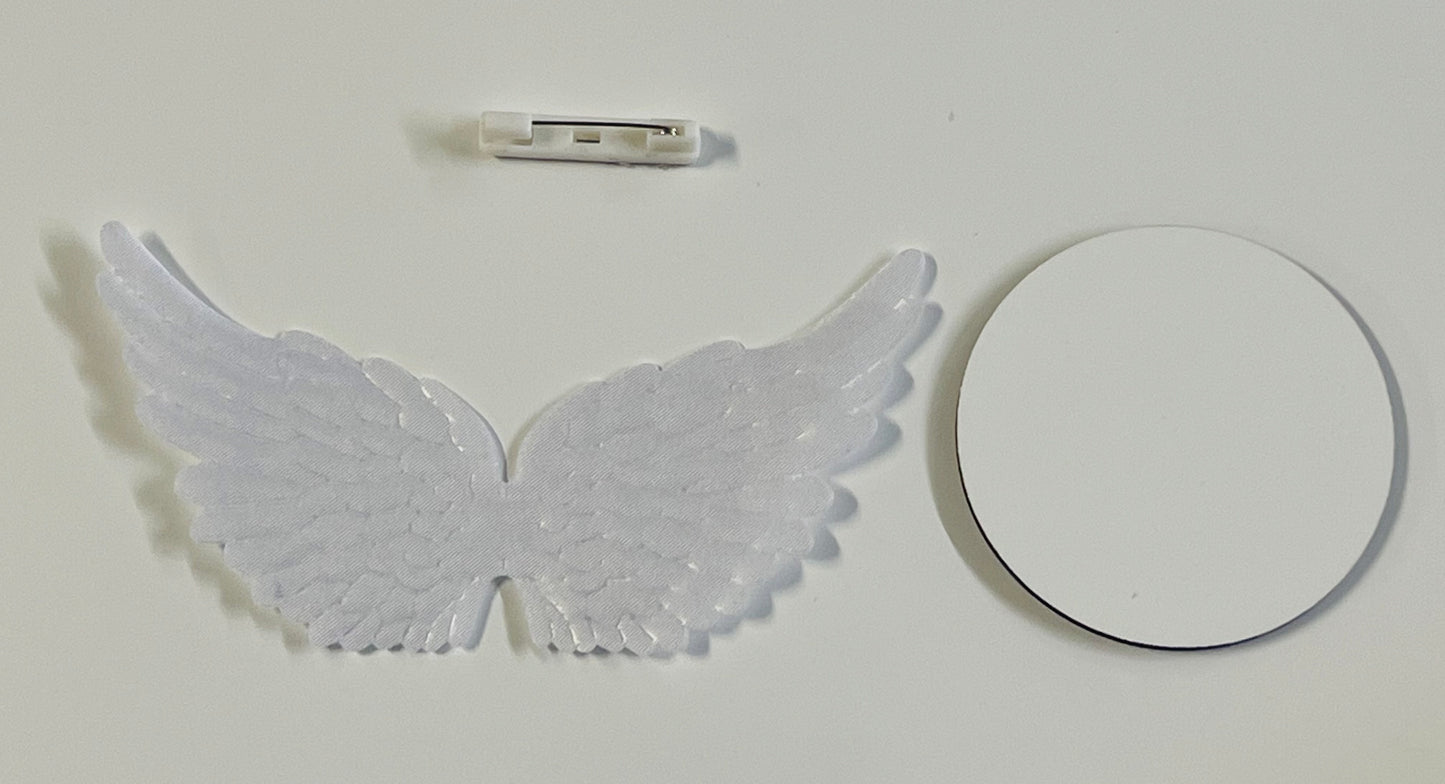 Angel Wing button blanks