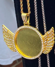 Blank angel wings charm