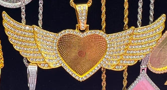 Blank angel wings charm