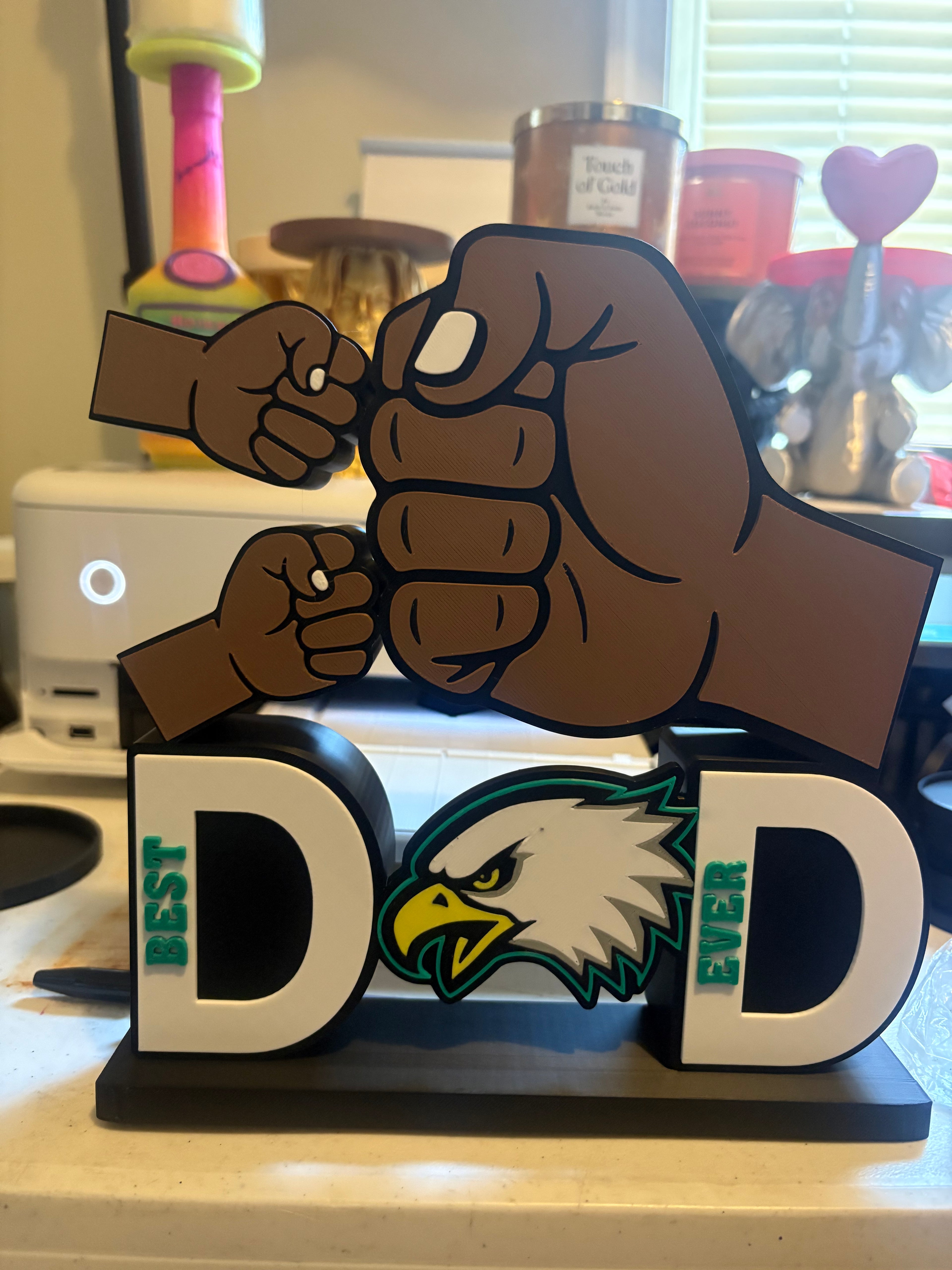 Dad  sports statue