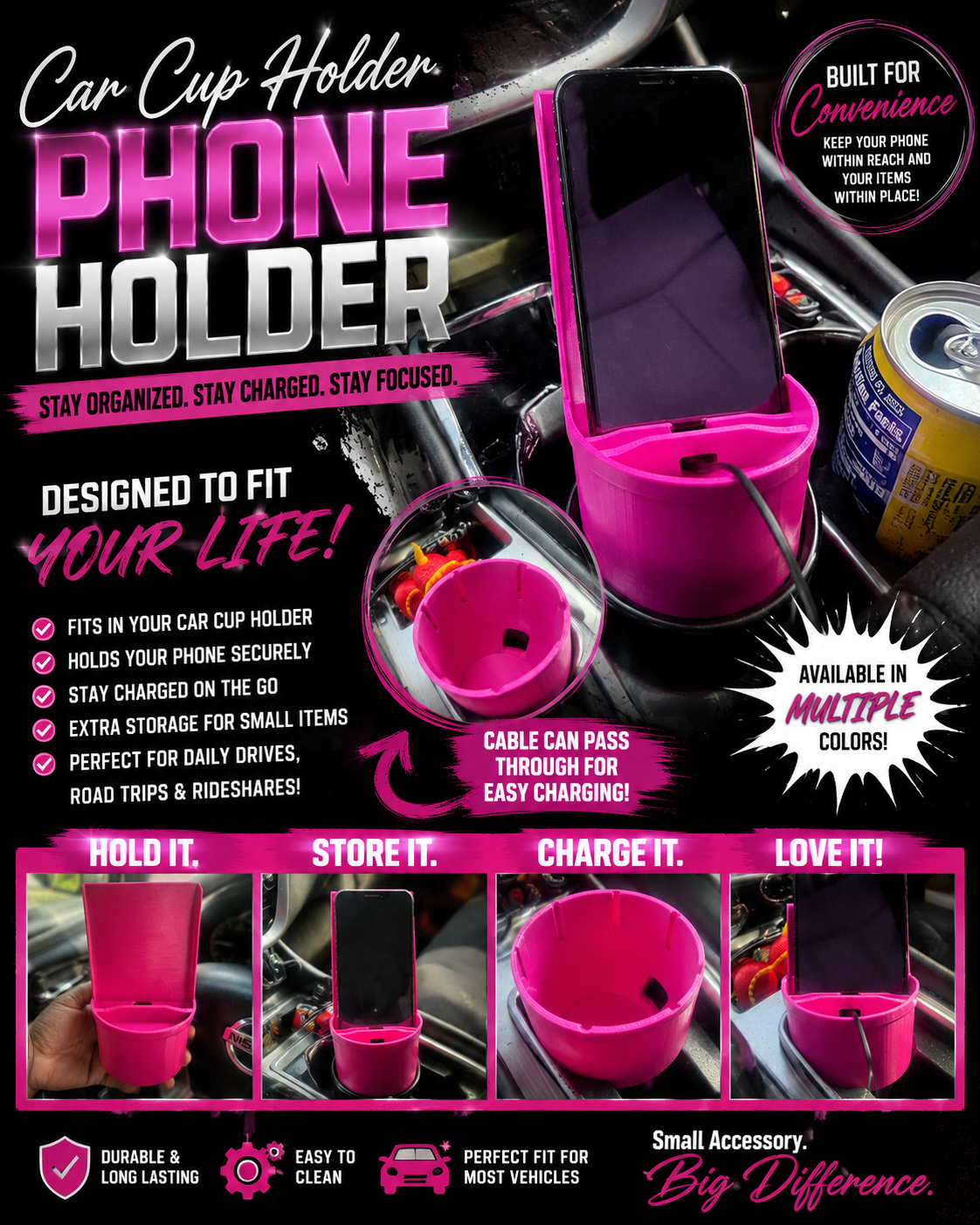 Phone cup holder