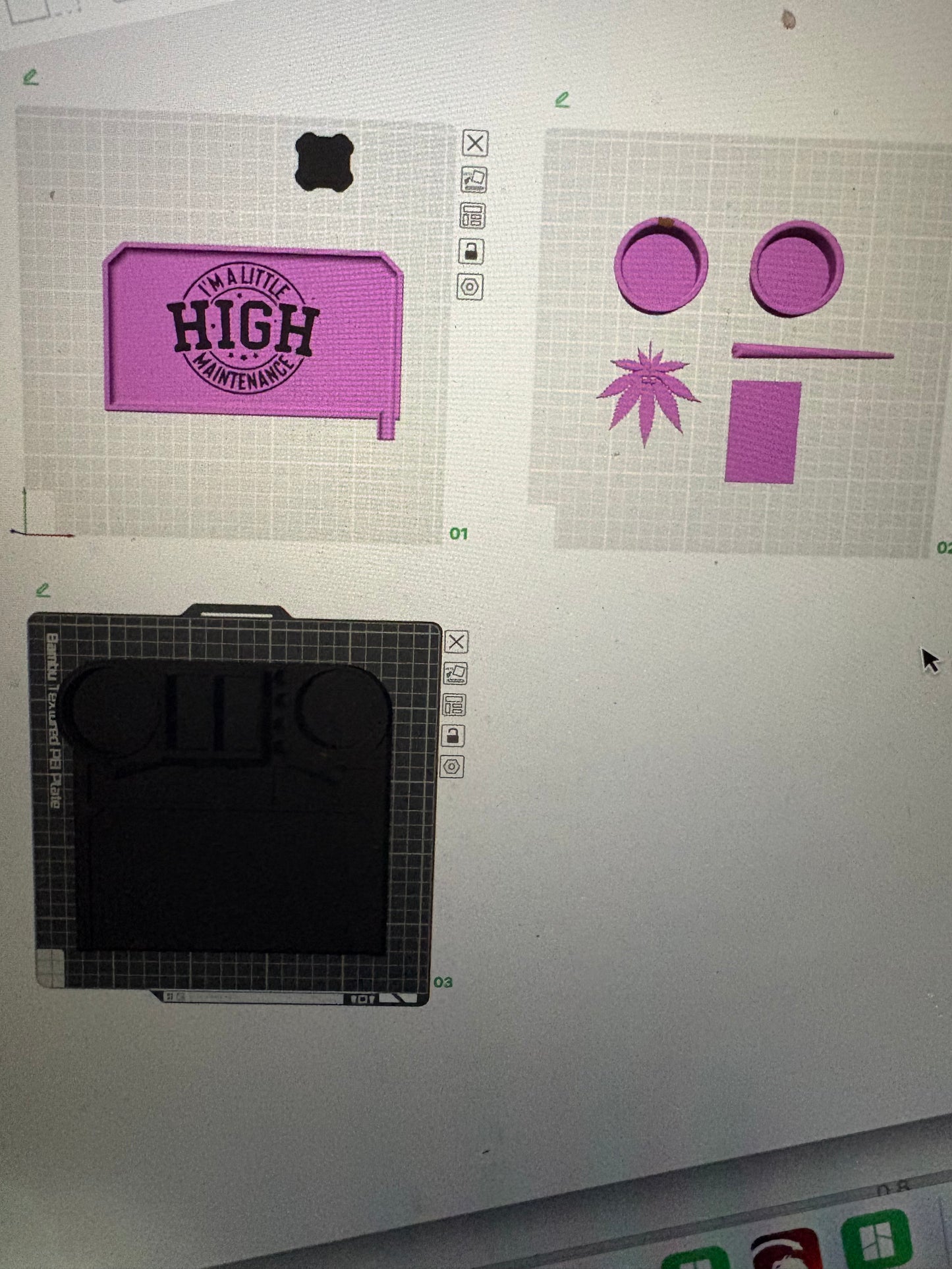 Lil High Maintenance Tray set (Digital File)