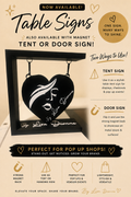 Tent/Table Hanging Sign