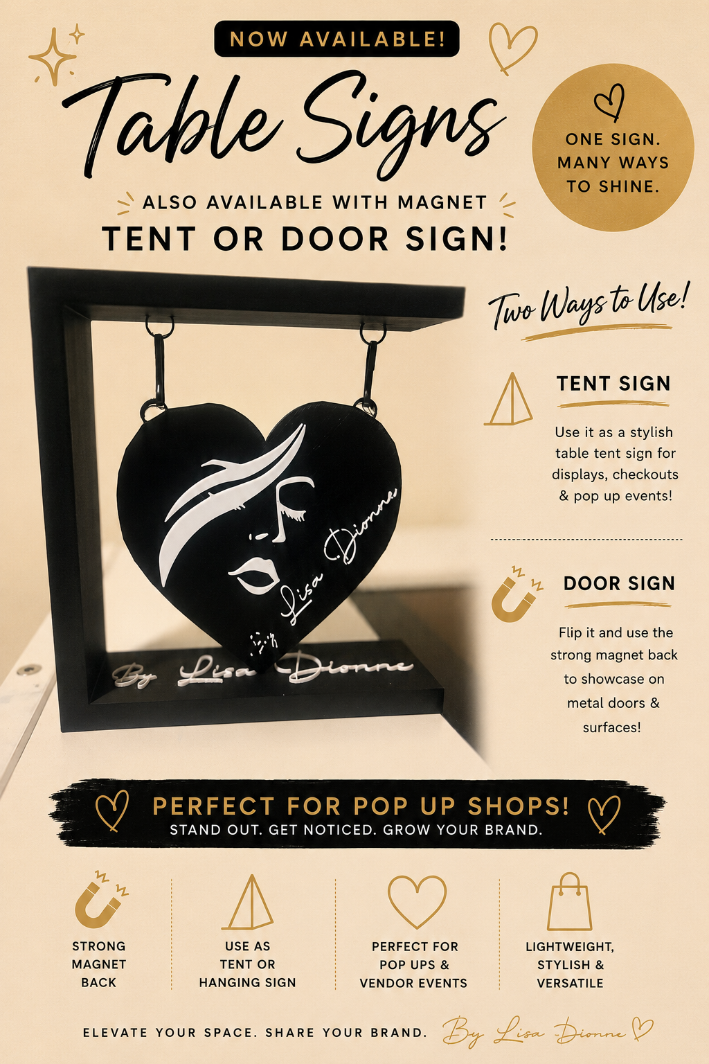 Tent/Table Hanging Sign