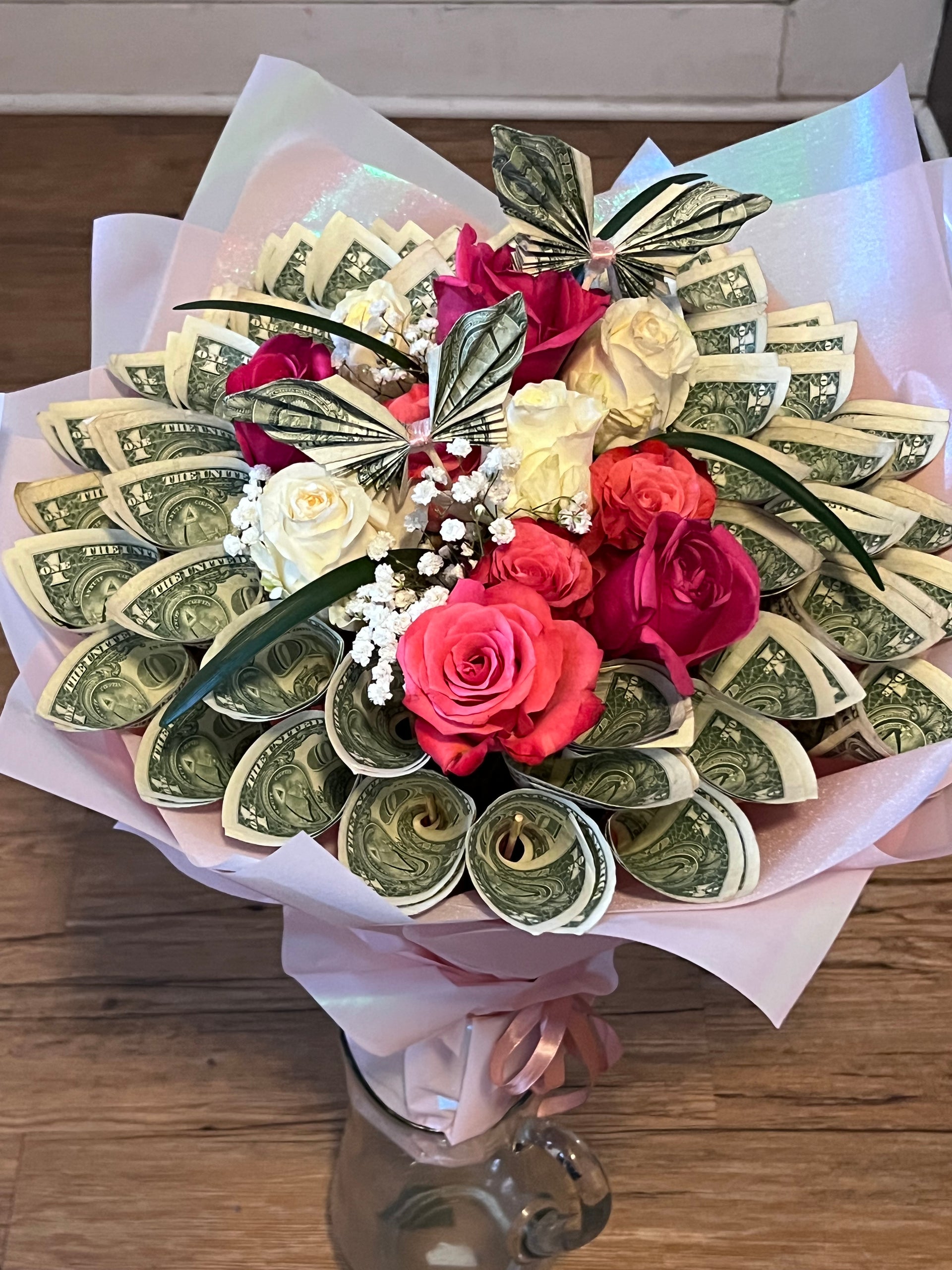 flower bouquet money tree $50 Money Flower Bouquet