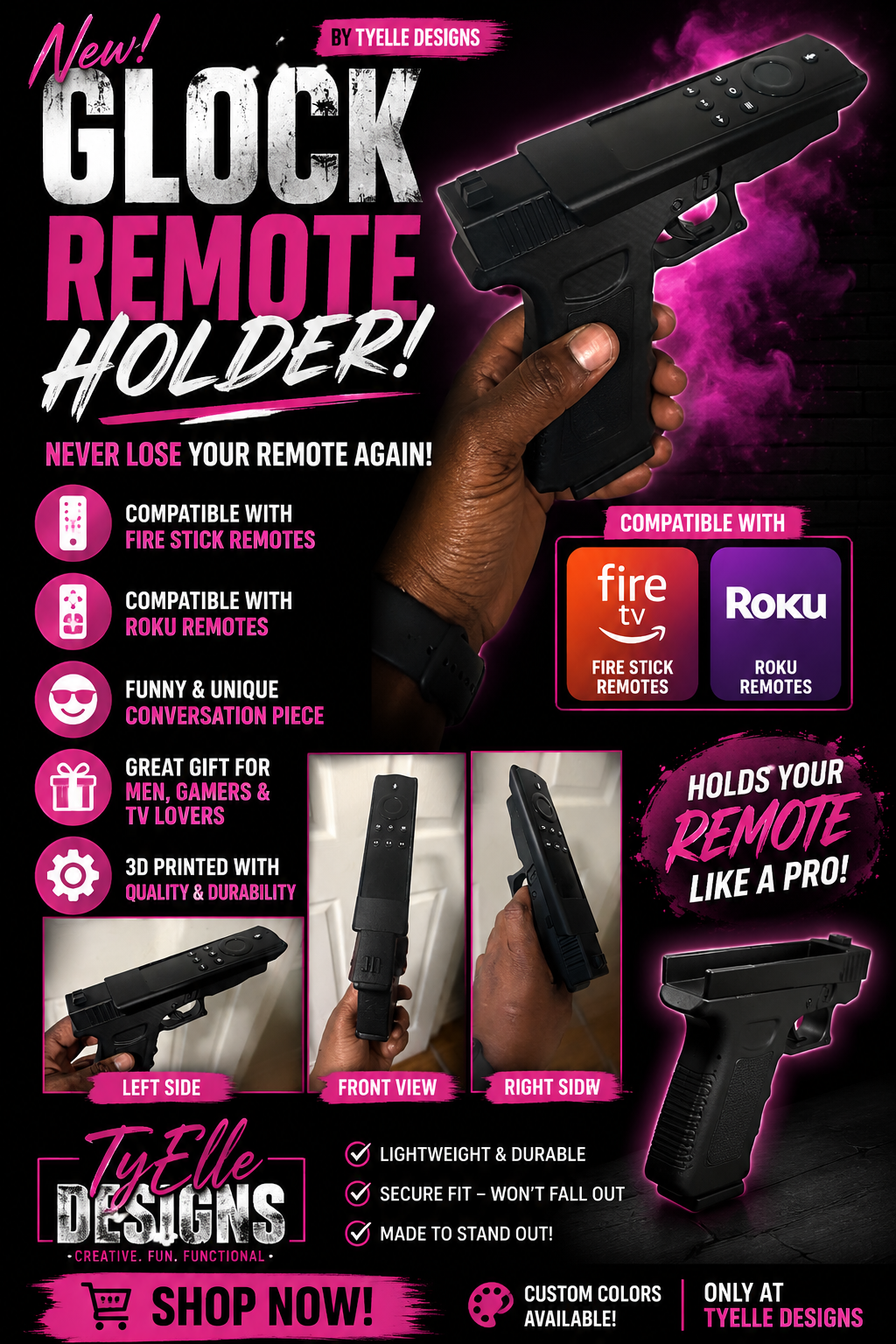 Glock remote controller holder