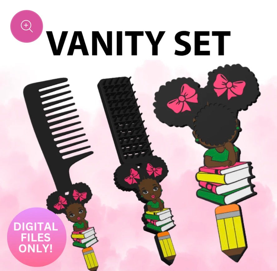 School Girl Vanity Set (Digital File)