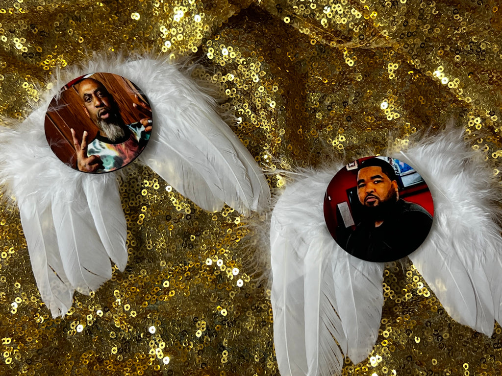 Angel wing memorial Button
