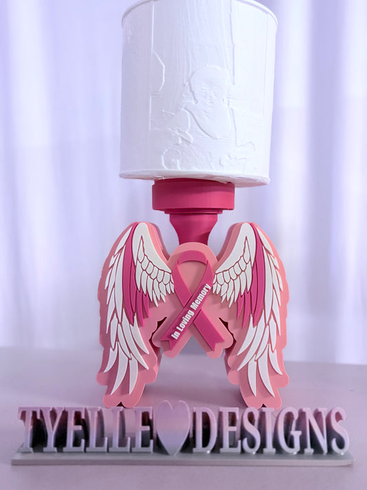 Breast Cancer Wings Lamp