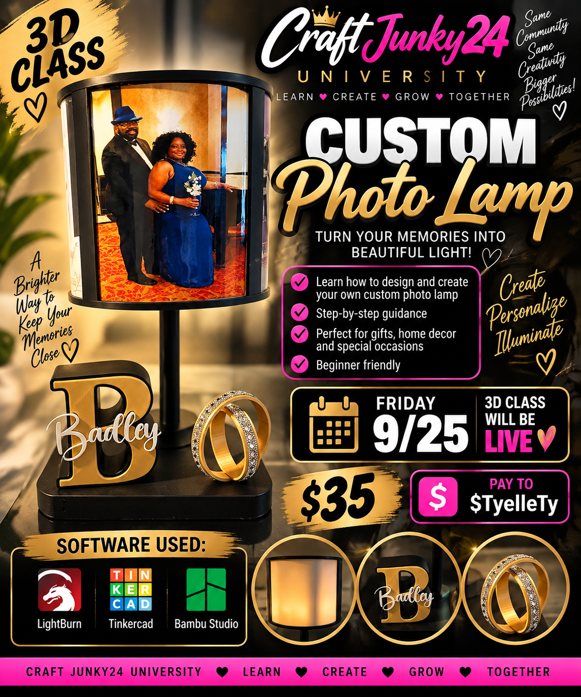 Wedding Lamp 3D Class