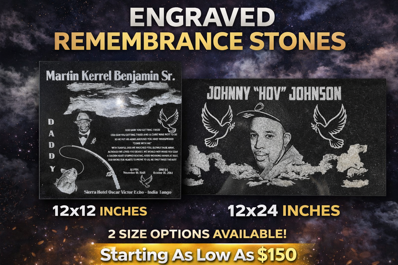 Engraved Remembrance Stone