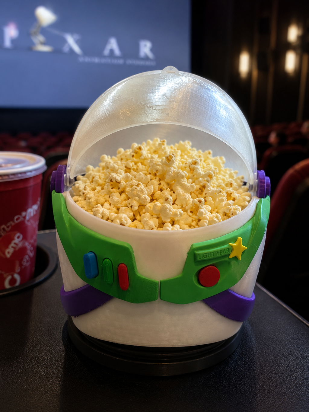 Buzz popcorn bucket